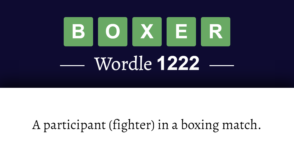 5 letter words that rhyme with boxer