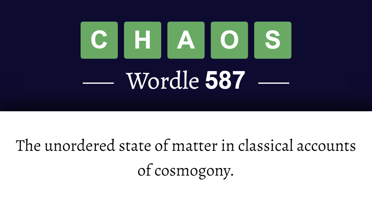 what-does-chaos-mean-in-wordle-587-27th-january-2023