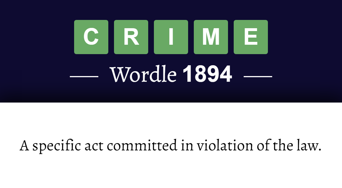 what-does-crime-mean-in-wordle-1894-26th-august-2026