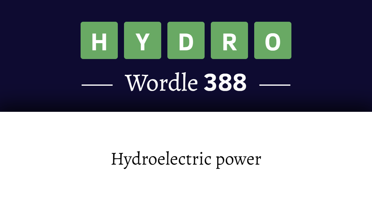 what-does-hydro-mean-in-wordle-388-12th-july-2022