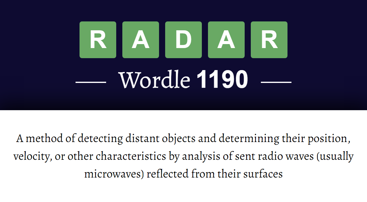 what-does-radar-mean-in-wordle-1190-21st-september-2024